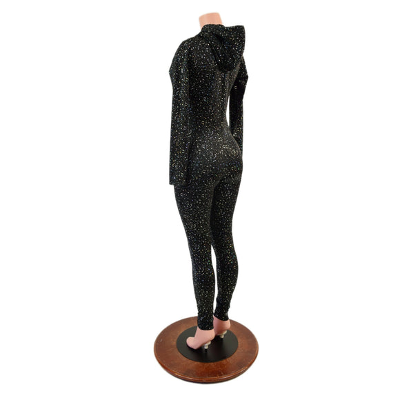 Star Noir Hooded Catsuit - Coquetry Clothing