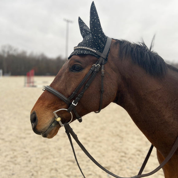 Star Noir Horse Fly Bonnet - Coquetry Clothing