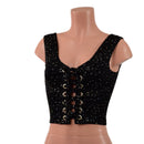 Star Noir Laceup Crop Tank - Coquetry Clothing