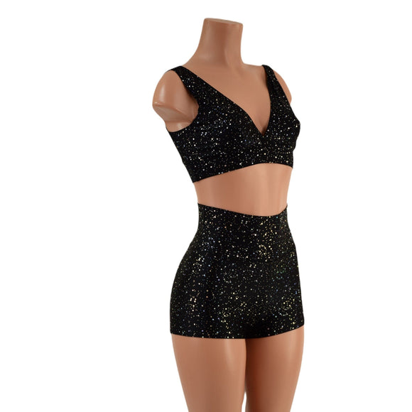 Star Noir Starlette Bralette & High Waist Shorts Set - Coquetry Clothing