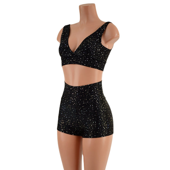 Star Noir Starlette Bralette & High Waist Shorts Set - Coquetry Clothing