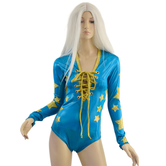 Star Spangled Lace Up Romper - Coquetry Clothing