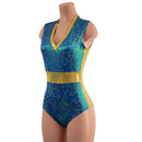 Stardust and Gold Sparkly Jewel Paneled Romper - Coquetry Clothing