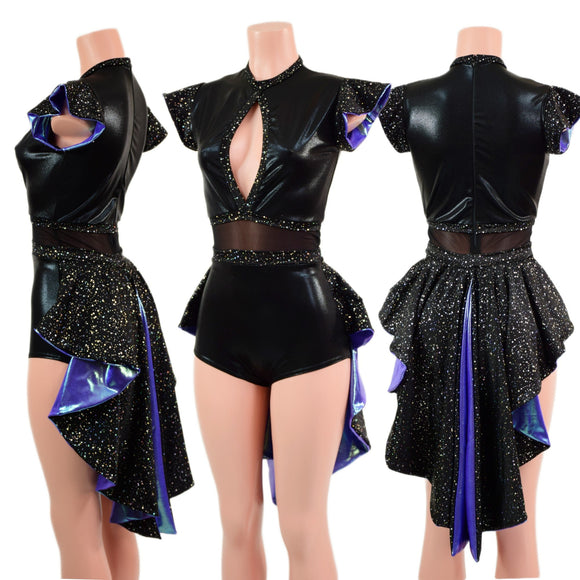 Stardust and Moonstone Tuxedo Back Romper - Coquetry Clothing