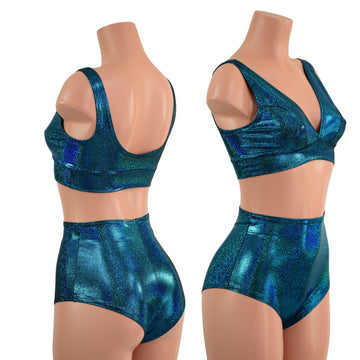 Starlette Bralette & High Waist Siren Shorts Set - Coquetry Clothing