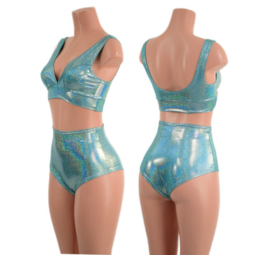 Starlette Bralette & High Waist Siren Shorts Set - Coquetry Clothing