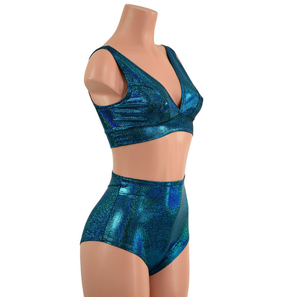 Starlette Bralette & High Waist Siren Shorts Set - Coquetry Clothing