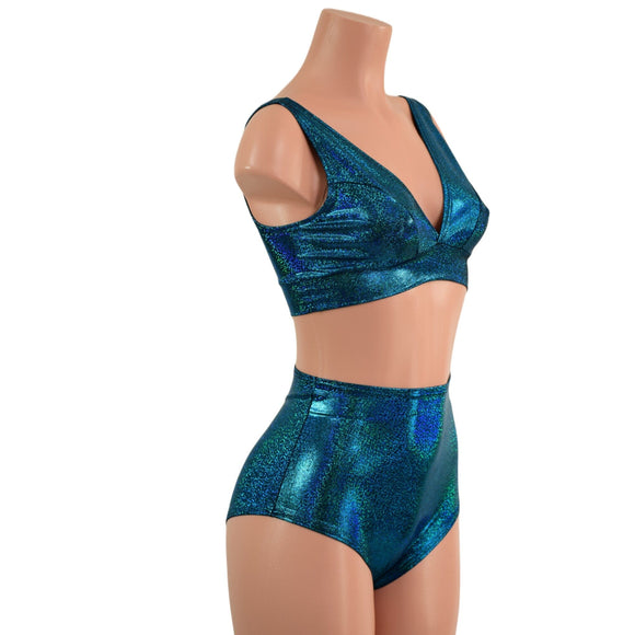 Starlette Bralette & High Waist Siren Shorts Set - Coquetry Clothing