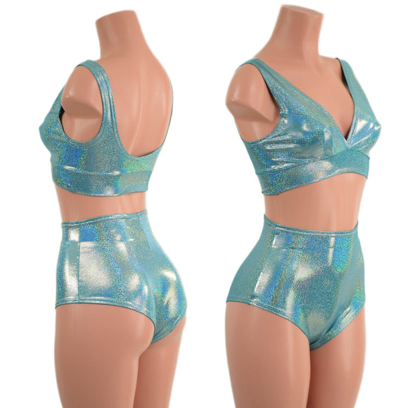 Starlette Bralette & High Waist Siren Shorts Set - Coquetry Clothing