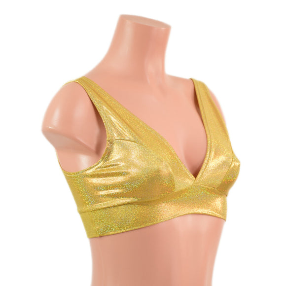 Starlette Bralette in Gold Sparkly Jewel - Coquetry Clothing