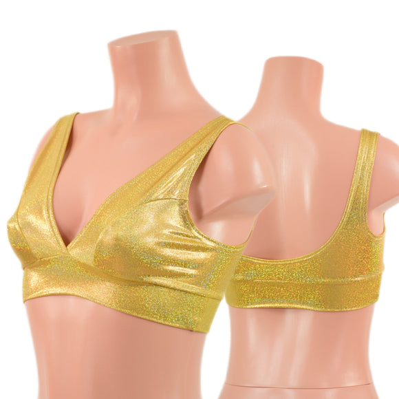 Starlette Bralette in Gold Sparkly Jewel - Coquetry Clothing