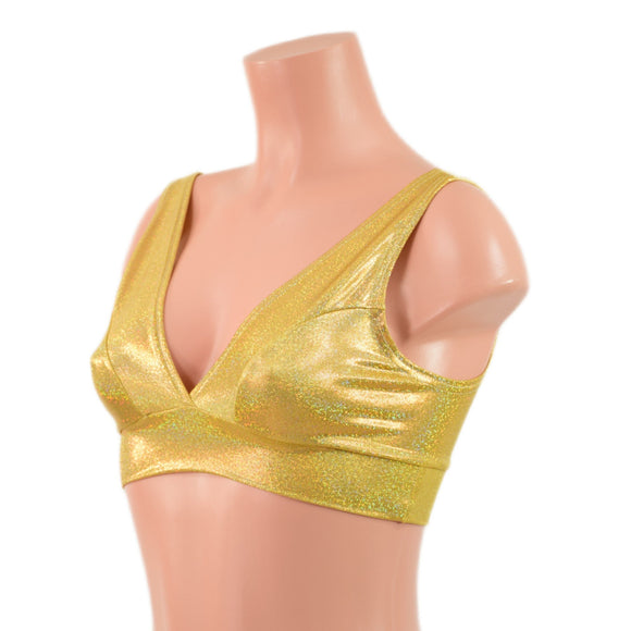 Starlette Bralette in Gold Sparkly Jewel - Coquetry Clothing
