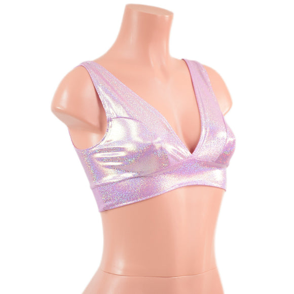 Starlette Bralette in Lilac Holographic - Coquetry Clothing