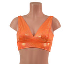 Starlette Bralette in Neon Orange Sparkly Jewel - Coquetry Clothing