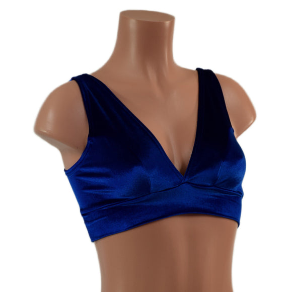 Starlette Bralette in Sapphire Velvet - Coquetry Clothing