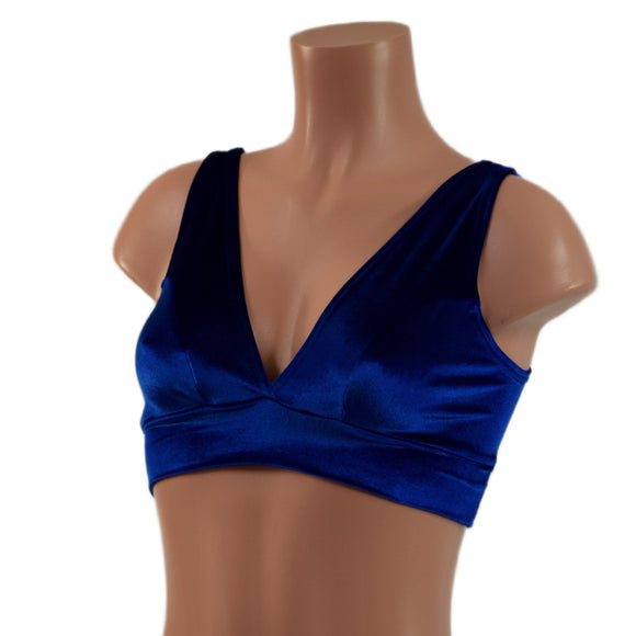 Starlette Bralette in Sapphire Velvet - Coquetry Clothing
