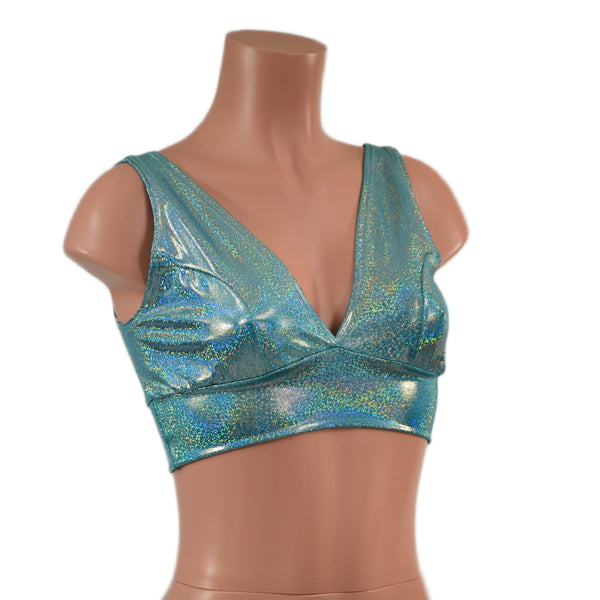 Starlette Bralette in Seafoam Holographic - 7
