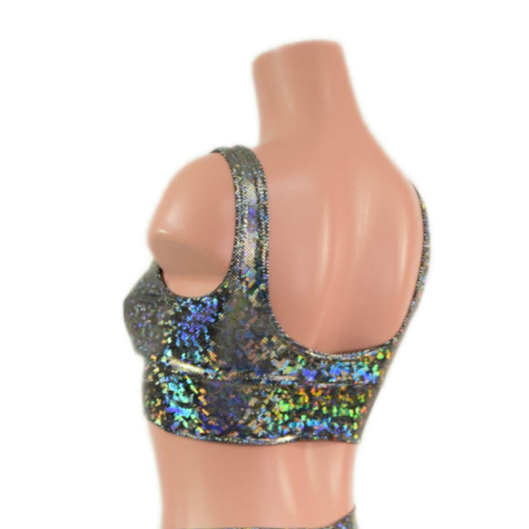 Starlette Bralette in Silver Kaleidoscope - Coquetry Clothing