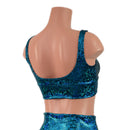 Starlette Bralette in Turquoise on Black Shattered Glass - Coquetry Clothing