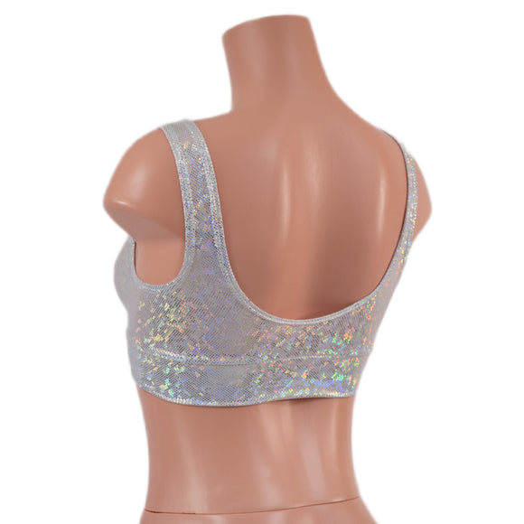 Starlette Bralette in White Kaleidoscope - Coquetry Clothing