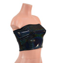 Strapless Tube Top in Black Holographic - Coquetry Clothing