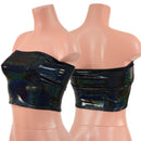 Strapless Tube Top in Black Holographic - Coquetry Clothing