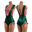 Suspender Romper with Hip Ruffles and Tube Top - Coquetry Clothing