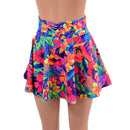 Tahitian Floral Circle Cut Mini Skirt - Coquetry Clothing