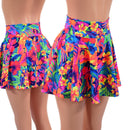 Tahitian Floral Circle Cut Mini Skirt - Coquetry Clothing