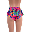 Tahitian Floral Ruffle Rump Siren Shorts - Coquetry Clothing