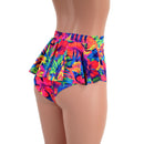 Tahitian Floral Ruffle Rump Siren Shorts - Coquetry Clothing