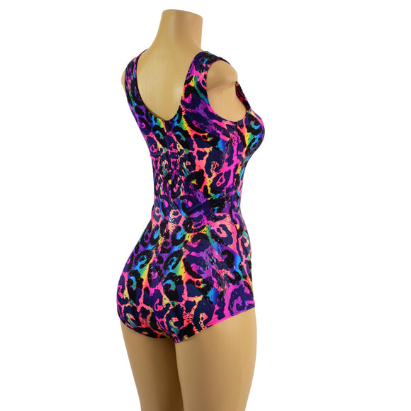Tank Style Romper with Boy Cut Leg - Coquetry Clothing