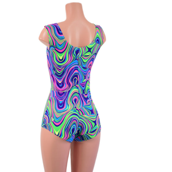Tank Style Romper with Boy Cut Leg - Coquetry Clothing