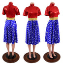 Tea Length Super Hero Skater Dress - Coquetry Clothing