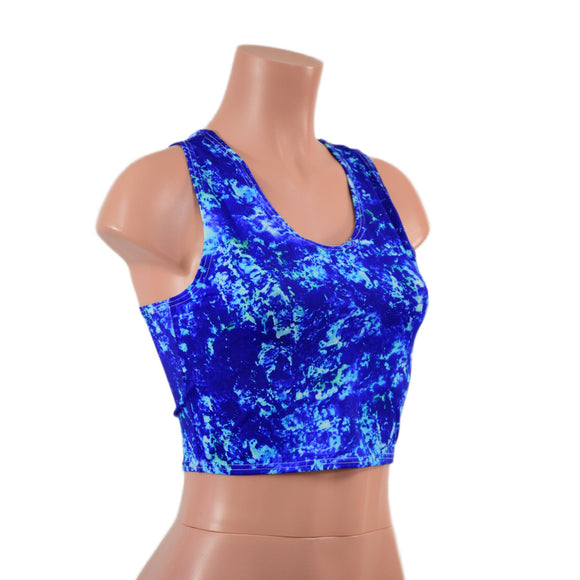Tidepool Racerback Crop Top - Coquetry Clothing