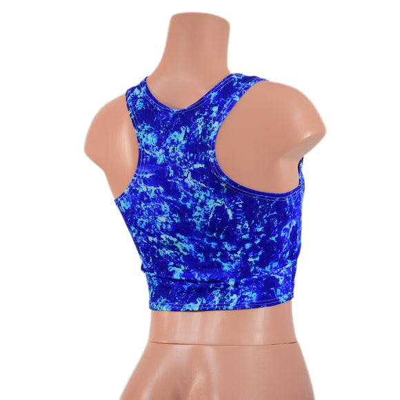 Tidepool Racerback Crop Top - Coquetry Clothing