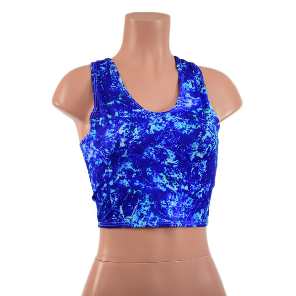 Tidepool Racerback Crop Top - Coquetry Clothing