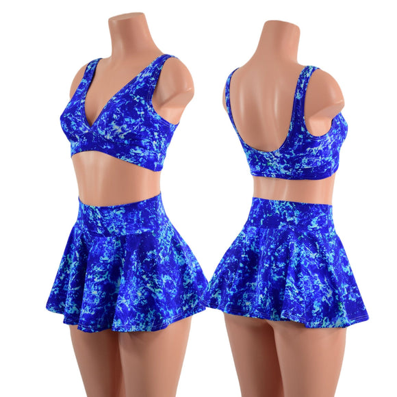 TidePool Rave Skirt & Starlette Bralette Set - Coquetry Clothing