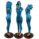 Turquoise & Fuchsia Dragon Hooded Catsuit - Coquetry Clothing