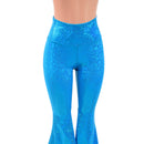 Turquoise Kaleidoscope High Waist Solar Flares - Coquetry Clothing