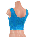 Turquoise Kaleidoscope Laceup Crop Tank - Coquetry Clothing
