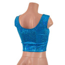 Turquoise Kaleidoscope Laceup Crop Tank - Coquetry Clothing