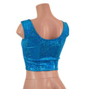 Turquoise Kaleidoscope Laceup Crop Tank - Coquetry Clothing