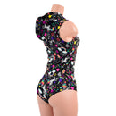Unicorn and Rainbow Print Hooded Romper - Coquetry Clothing
