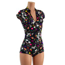 Unicorns and Rainbows Stella Romper with cap sleeves - Coquetry Clothing