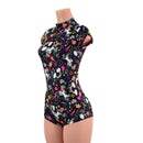 Unicorns and Rainbows Stella Romper with cap sleeves and BACK Zipper - Coquetry Clothing