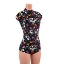 Unicorns and Rainbows Stella Romper with cap sleeves and BACK Zipper - Coquetry Clothing