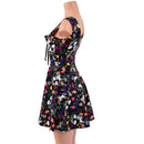 Unicorns and Rainbows Tank Style Skater Dress with Lace Up Bodice - Coquetry Clothing