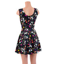 Unicorns and Rainbows Tank Style Skater Dress with Lace Up Bodice - Coquetry Clothing