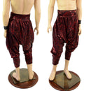 Unisex Drop Crotch Pants with Pockets in Primeval Red - Coquetry Clothing